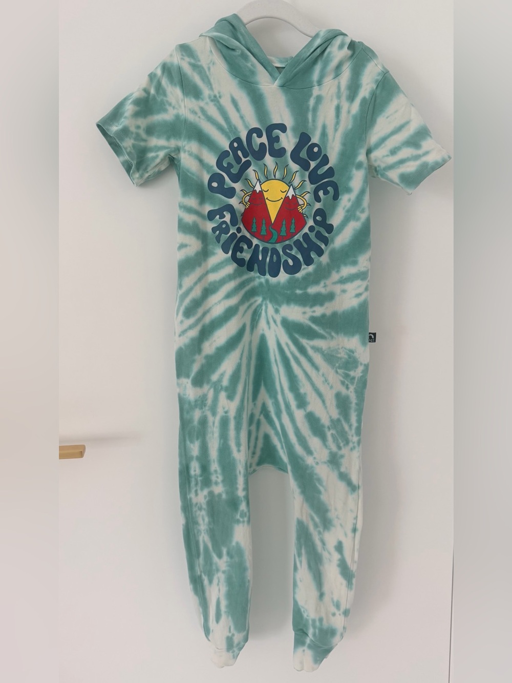 Rags to Raches Peace Love Tie Dye Romper